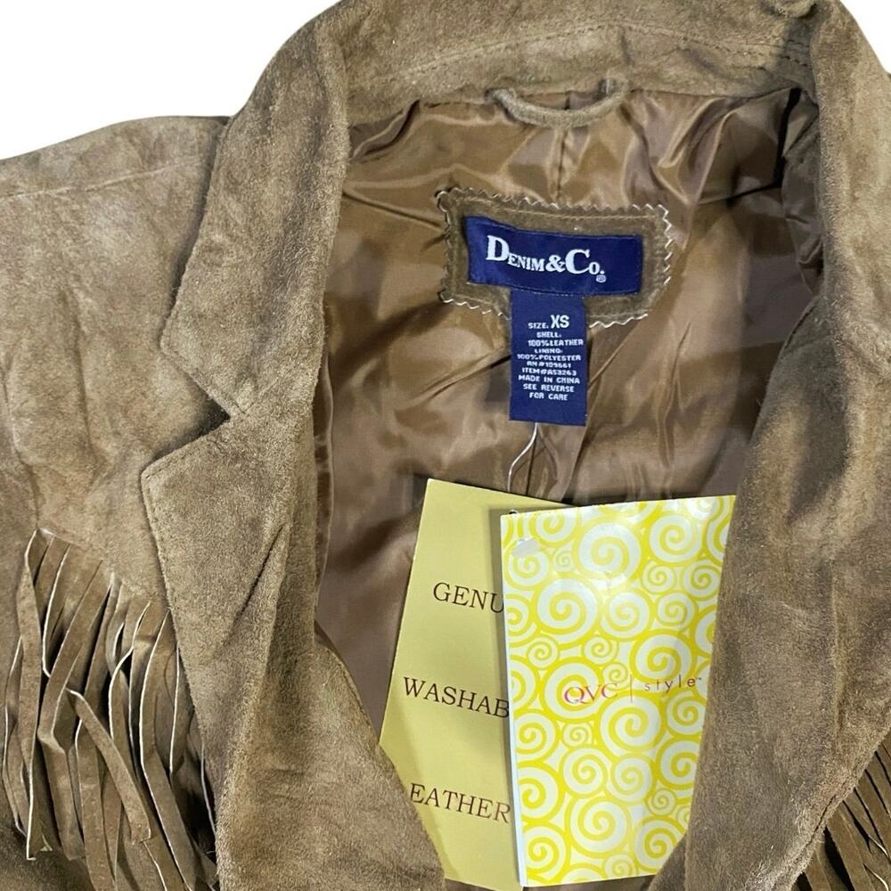 Danier Suede Fringe Jacket in Taupe - Picture 4 of 7